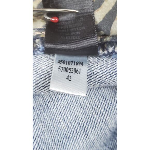 White House Black Market Jeans 26 Blue Flare Noir Stretch Dark‎ Wash - Picture 10 of 11